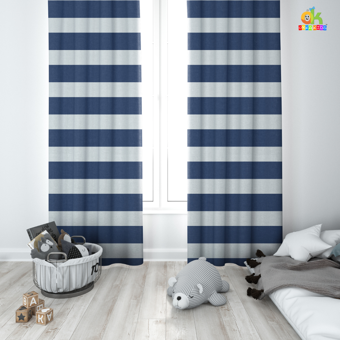 Orka Kids Door Curtain Pack of 2, (D28)